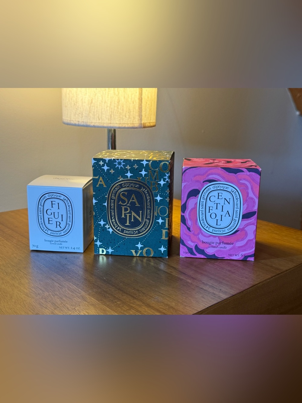 Diptyque Empty Candle Box Lot Figuier Sapin Centifolia Limited Edition
